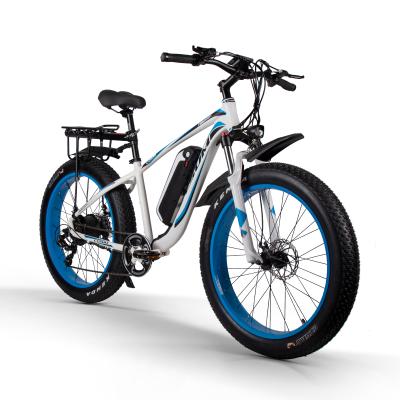 China Cheap EU Warehouse 48V 1000W Mountain Bike Aluminum Alloy Fat Tire Electric E Bicycle Fat Bike for sale