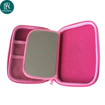 China Light Factory Customized Waterproof Eva Cosmetic Case Bag With Mirror for sale