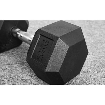 China Sports And Fitness People Factory Price Black Cheap Dumbbell With Round Head Rubber Dumbells Hex Hex Dumbbells for sale