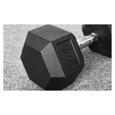 China Sports and fitness people factory direct high quality hexagon dumbbells bewitch dumbbell weightlifting hexagonal rubber for sale