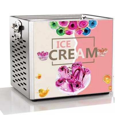 China Factory Snack Stainless Steel Thai Ice Cream Fried Ice Cream Roll Machine Best Price Newly Design Style Frying Machine For Household for sale