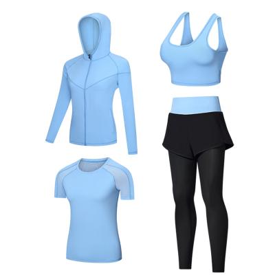 China Seamless Sexy Fashion Fitness Yoga Suit Gym Clothing Women Tight Gym Wear Sets Yoga Gaiters Bra Set for sale