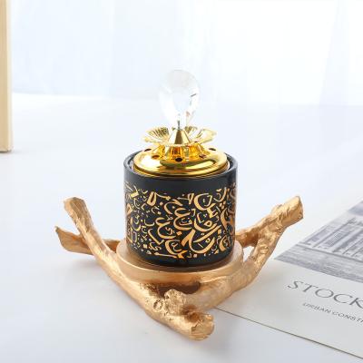 China Religious Chinese Factory High End Special Design With Leaf Tray Buddha Incense Holder Jasmine Fragrance Censer for sale