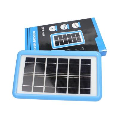 China Dropshipping Portable Polycrystalline Solar Plastic Case 2W 4W 6W Small Size Solar Panel Cell Phone Charger Black Indoor Outdoor Service for sale