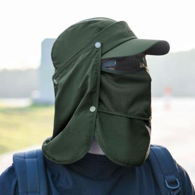 China Character fisherman hat man visor summer quick-drying outdoor sun fishing breathable sun woman face sun visor for sale