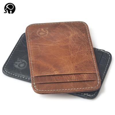 China Genuine Leather Credit Card Card Slots 5 Leather Multifunctional Top Layer Card Holder Bank Business Card Leather Bags for sale