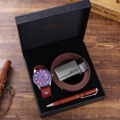 China Classic trend automotive personality boutique set business quartz strap pen for sale