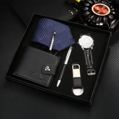 China Automotive Fashion Boutique Creative Gift Set Wallet Watch Pen Tie Key Chain for sale