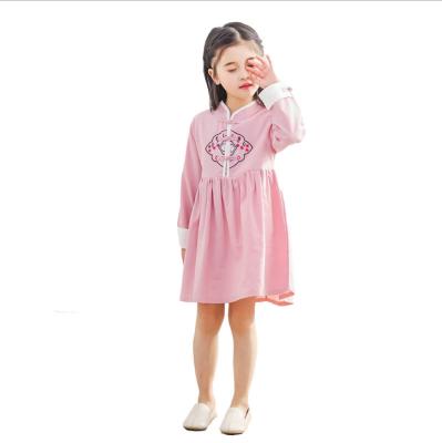 China Anti-Static Embroidered Modern Baby Cheongsam Qipao Kids Dress Silk Chinese Traditional Costume Girl Dress Cotton For Girls for sale