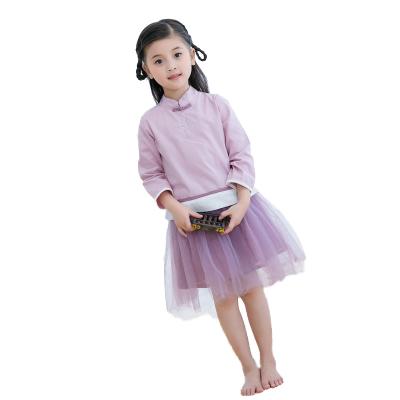 China Hanfu Dress Flavor Costume Performance Cheongsam Dress Kids Traditional Chinese Ethnic Formal Clothing for sale