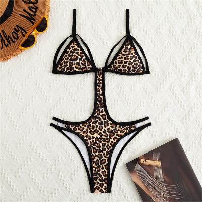 China OEM ODM Swimwear Women Breathable Leopard Bikini Set Bikini Extreme Sexy Beach Wear One Piece Swimsuit Swimwear Backless Micro Bikini for sale