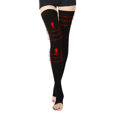 China Anti-embolism High Elastic Breathable Microfiber For Women's Compression Tights 20-30mmhg Varicose Veins for sale