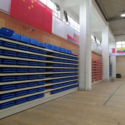 China HDPE Gym Bleachers Indoor And Outdoor Anti-UV Retractable Stadium Seats for sale