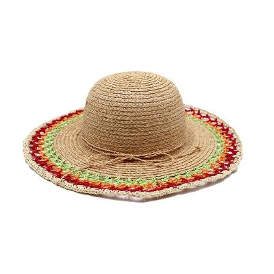 China Beach Eco-Friendly Fringed Seaweed Sea Grass Crochet Cowl Summer Hat Bodies Vegetal Plankton Straw Hat Ladies for sale