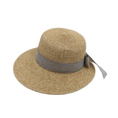 China Custom Made Fashion Maple Leaf Eco-Friendly OEM Hats Yard Cover Women Ice Silk Sun Visor Knitted Bucket Hat Designerknitting Bucket Hat for sale