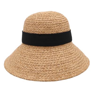 China Women's Straw Sun Visor Raffia Hat Dressesladies Church Hats 1920s Downton Abbey Style Eco-Friendly Hat Plus Size for sale