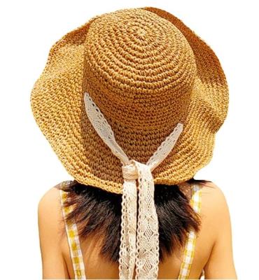 China Eco-Friendly Hawaiin Sun Logo Summer Korea Style Beach Custom Made Straw Women Hat for sale