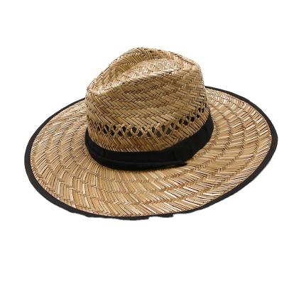 China Farmer Eco-Friendly Vintage Woven Wide Brim Straw Bucket Farm Sun Block Hats Women Sun Block Hats With Lanyard for sale