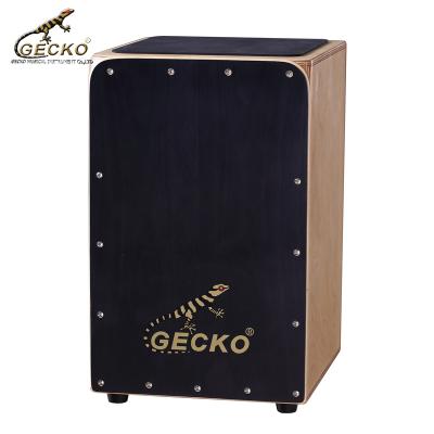 China CL19BK gecko durable birchwood wooden drum box cajon drum percussion instrument for sale