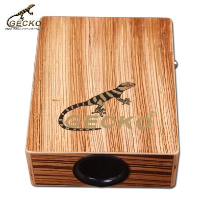 China Factory Handmade Supply Gecko C-68Z Cajon Moving Cajon, Portable Drum Wooden Box Zebra Latin Handmade Cajon for sale