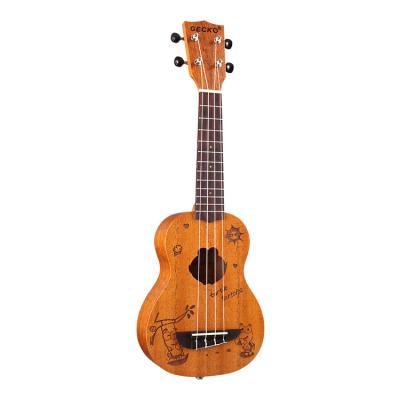 China Wholesale Hot Sale Factory Price Exquisite Gecko Support 21 Inch Hawaii Ukulele Logo Customization for sale