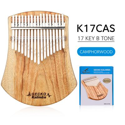 China New Durable Camphor Gecko Thumb Piano Wooden Instrument Kalimba for sale