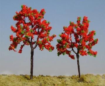 China 90mm high scale model wire flower tree for architecture for sale