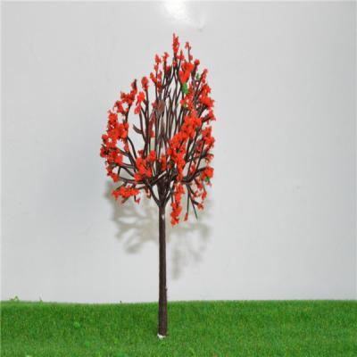 China wholesale 60mm architecture scale model red trees for train layout for sale