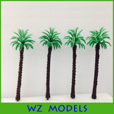 China high quality 50mm high scale model plastic Palm trees for ho train model for sale