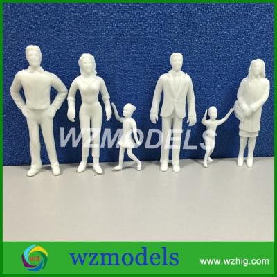 China 2017 new 1:25  7cm high Architectural Scale Model Figure White Figure Passenger figure for Model Train Layout for sale