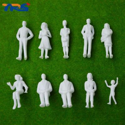 China 2017 new 1:30  6cm high Architectural Scale Model Figure White Figure Passenger figure for Model Train Layout for sale