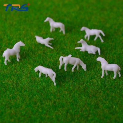 China 1:150 scale ABS plastic White Horse 13mm For Model Train Building Layout for sale