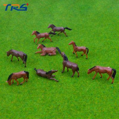 China 1:150 scale ABS plastic Model Train Building Layout Painted Animal Figures gauge Horse 13mm for sale