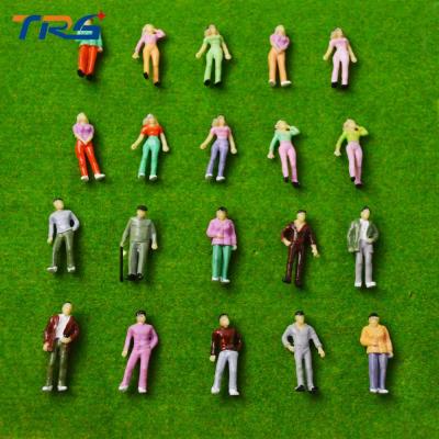 China 1:42 ABS plastic model paited color figures 4cm for model train layout passengers architecture model making for sale