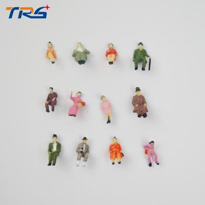 China 1:87 all seated model railway people ABS plastic 1.3cm scale model sitting figures scenery model making for sale