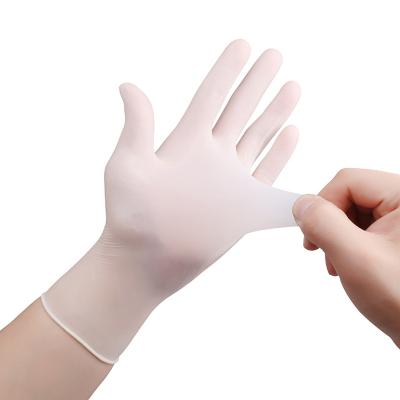 China Household Cleaning Factory Wholesale Disposable Unsterilized Food Grade Latex White Gloves 100 Per Box for sale