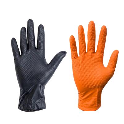 China Cleaning of 8 Mil Nitrile Gloves. Orange. Top quality heavy duty. 8 Mil Diamond Texture. Box (100 gloves). Case (10 boxes) for sale