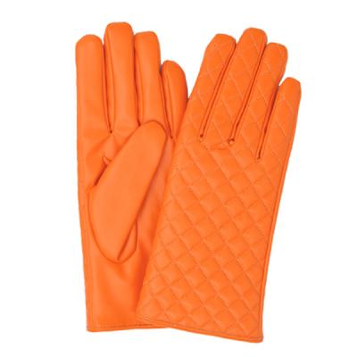 China Custom Made Leather Simple And Comfortable Stylish Outdoor Casual Women's PU Warm Gloves Winter Gloves for sale