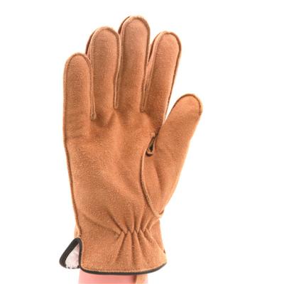 China Lamb Wool Inside Promotion Price Winter Warm Cycling Fur Inlined Gloves for sale