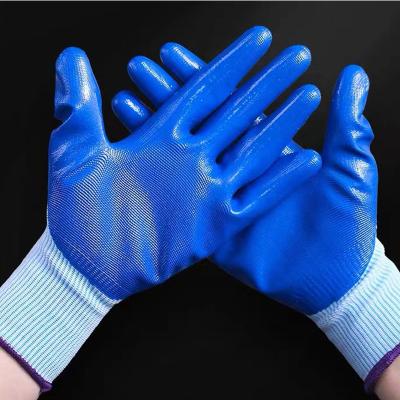 China Anti-smash Safety Work Gloves, Gardening for Nitriles PU Liner and PVC Coated, Non-slip, Dipping Gloves for sale