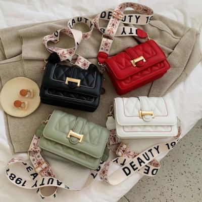 China Retro Fashion Women Bag Body Cross Tote Pu New Tide Korean Fashion Belt Ladies Handbags for sale