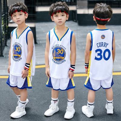 China Breathable Boys Girls Basketball Tank Top Shorts Sleeves T-shirt + Short Pants Clothes Outfits Set for sale