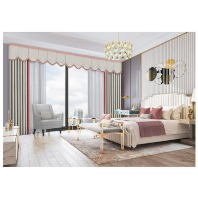 China New Style Blackout Jacquard Light Luxury High-precision Blackout Curtains For Living Room Bedroom Study Balcony Customization for sale