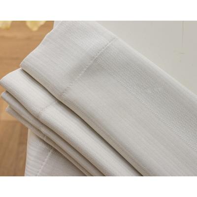 China Nordic Blackout Yafni Cotton And Wheat Linen Thick Striped Ears Pattern Jacquard Shade Dark Curtains Can Be Spliced ​​Hotel Project Curta for sale