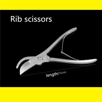 China Small Stainless Steel Medical Crescent Bone Scissors Rib Shape Orthopedics Chest Surgery Surgical Instrument Semicircle Sharp Forceps for sale