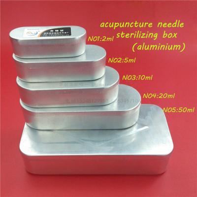 China Medical needles/aluminum acupuncture needle box sterilization box 2/5/10/20/50ml set medcine box small for sale