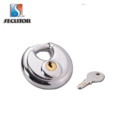 China 304 Stainless Steel Germany Stainless Steel Disc Padlock Anti Rust Anti Theft Padlock for sale