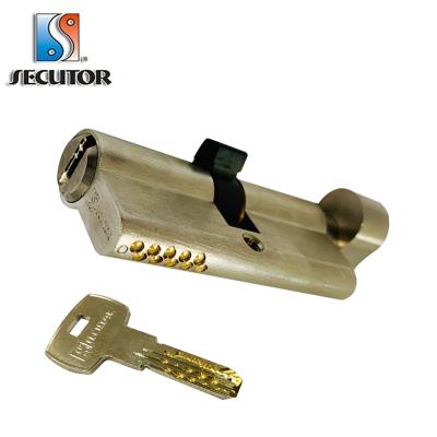 China Brass Snake Groove 10 Pins Computer Key 70mm Door Lock Cylinder for sale