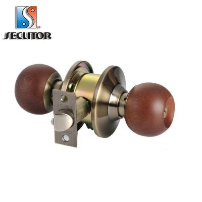 China 201 or 304 Stainless Steel Double Room Cylinder Knob Lock One Side Antique Brass Door Locks for sale