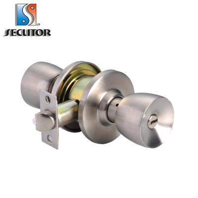 China high quality American 201 or 304 stainless steel tubular cylindrical knob lock for sale